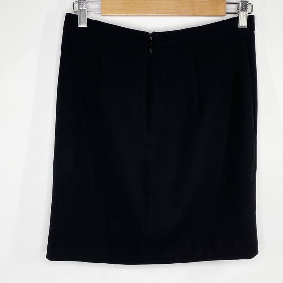 BCBGeneration Womens Black Ruffle A-Line Mini Skirt Size 4 Career Office - Picture 3 of 7